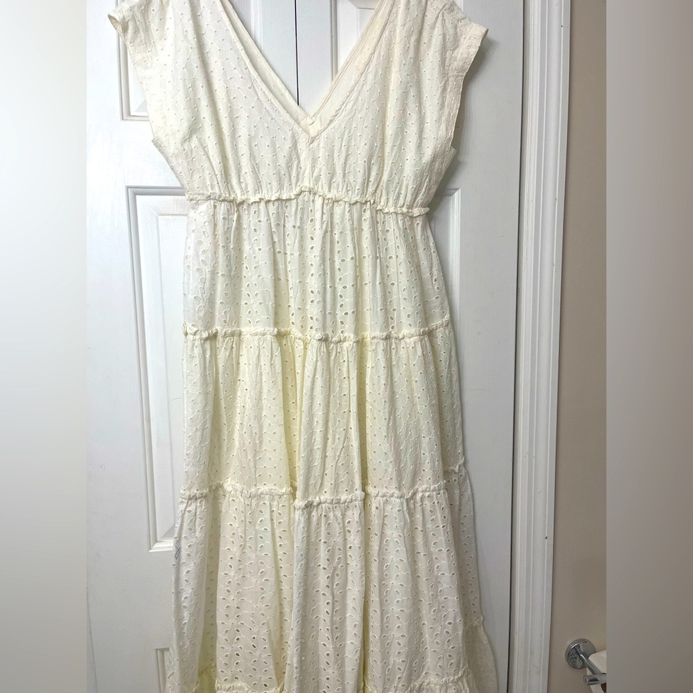 Anthropologie | White eyelet dress